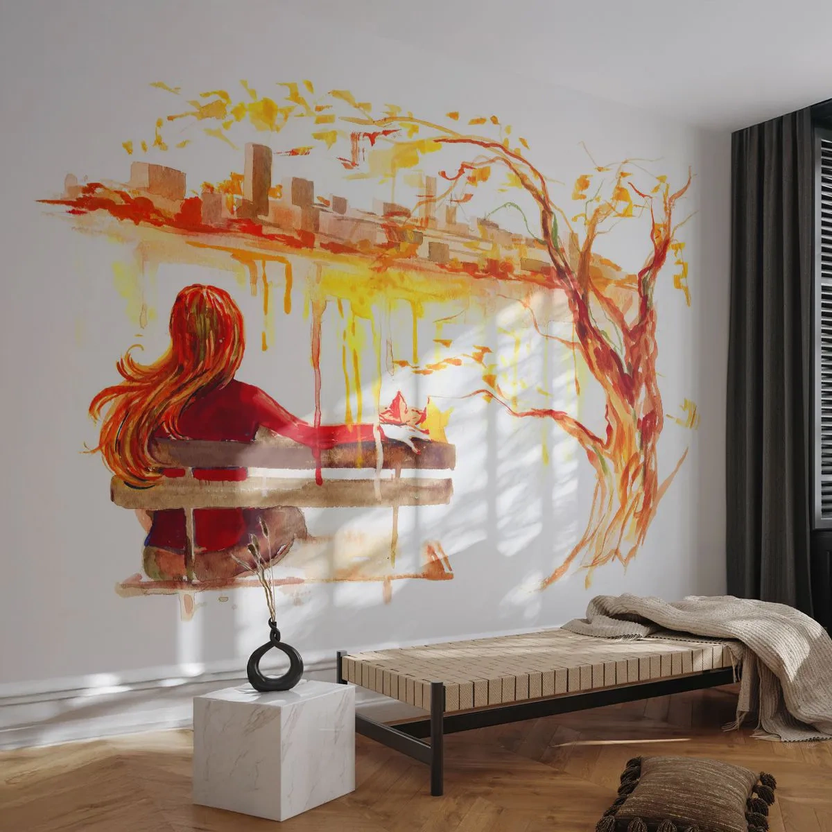 Fototapeta Samolepicí Deluxe Sticker - Okamžik zamyšlení - Krajina, Město, Architektura - 250x175 cm