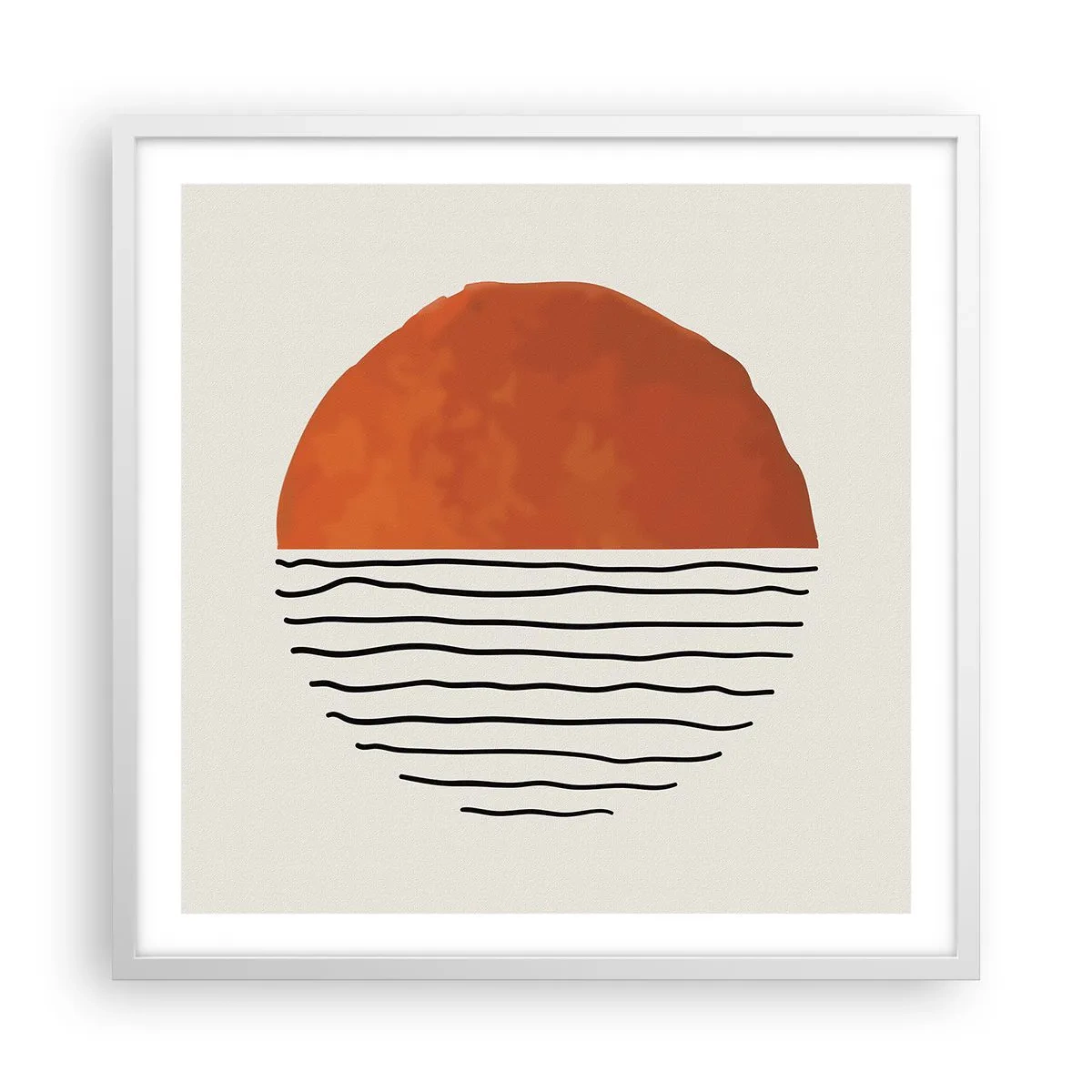 Plakát v bílém rámu - V japonské atmosféře - 60x60 cm