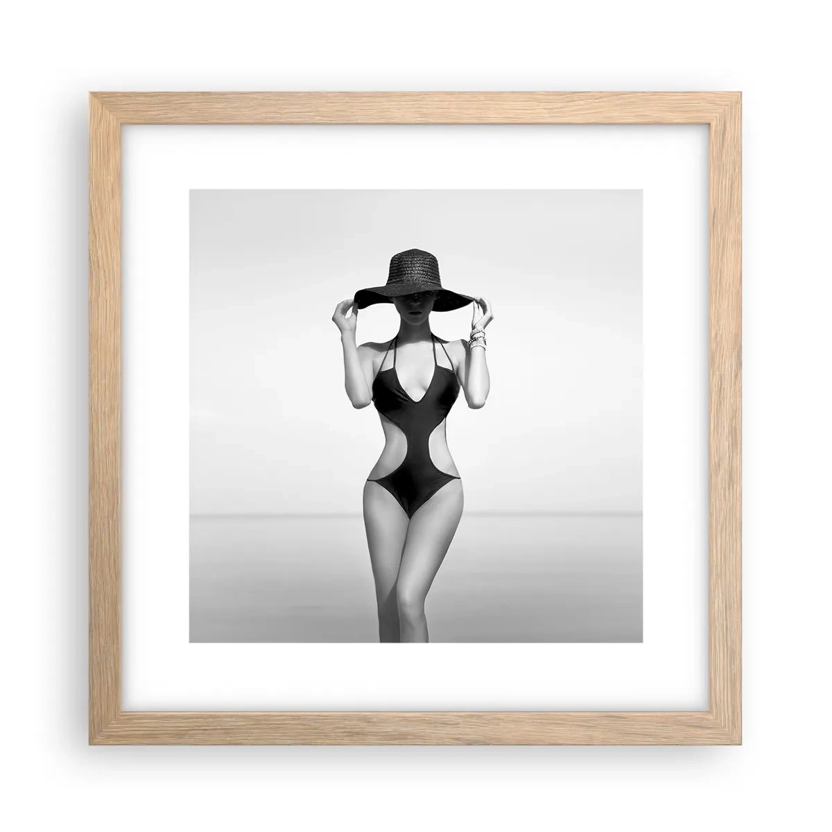 Plakát v rámu světlý dub - Jmenuji se: Elegance - 30x30 cm