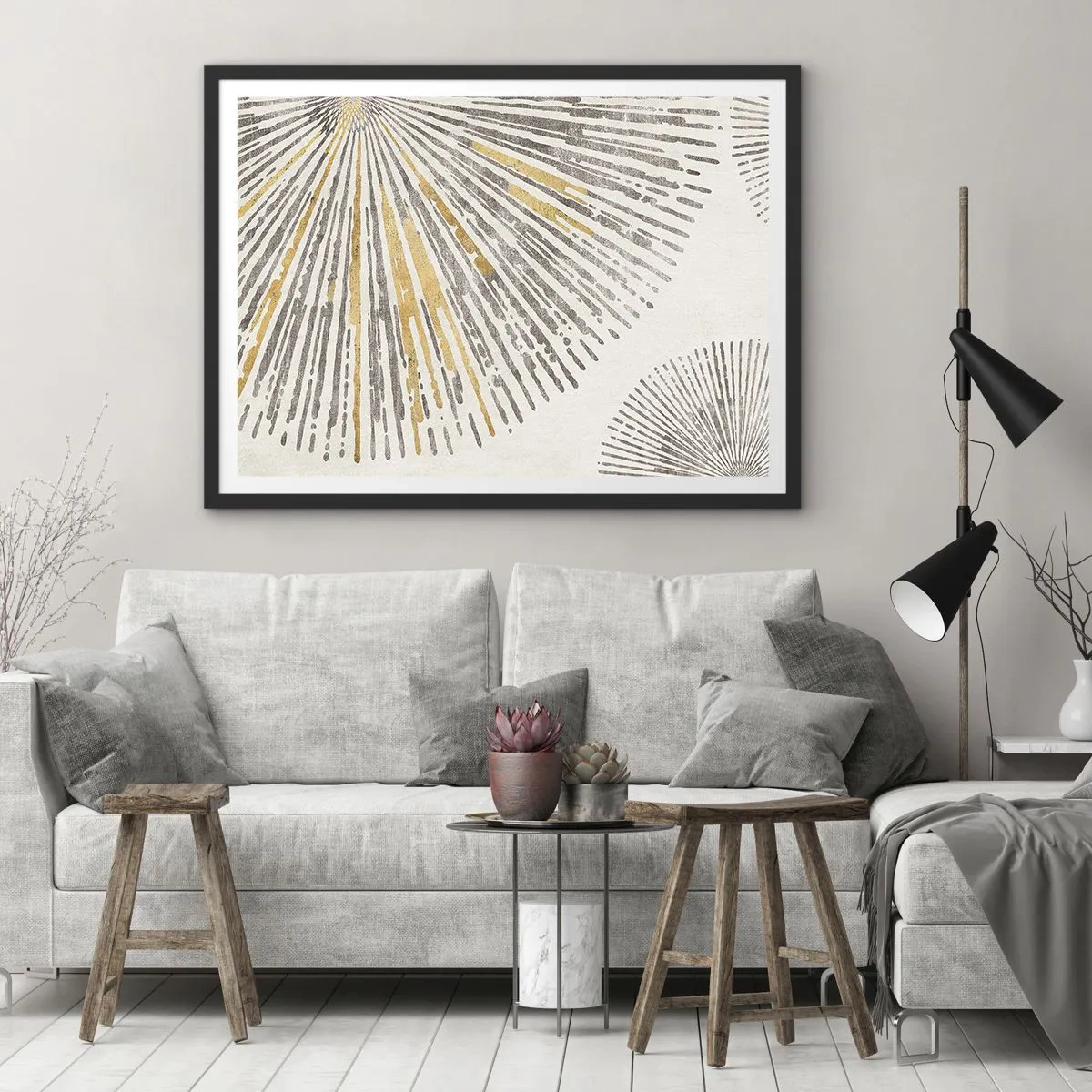 Plakát v černém rámu - Krása paprsku - 70x50 cm