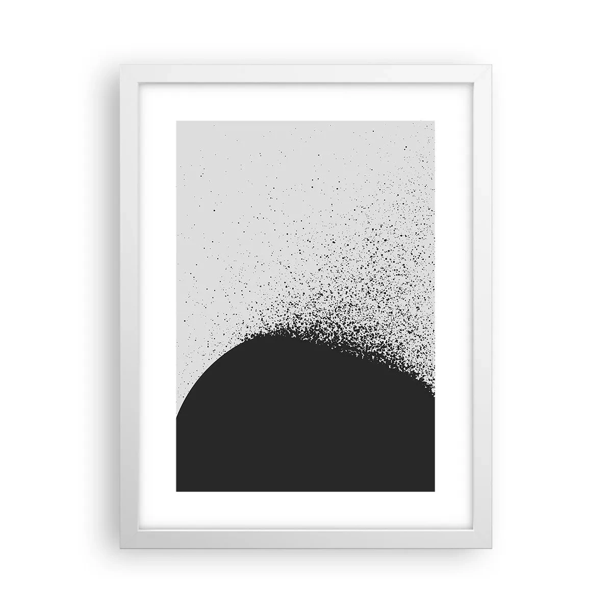 Plakát v bílém rámu - Pohyb částic - 30x40 cm
