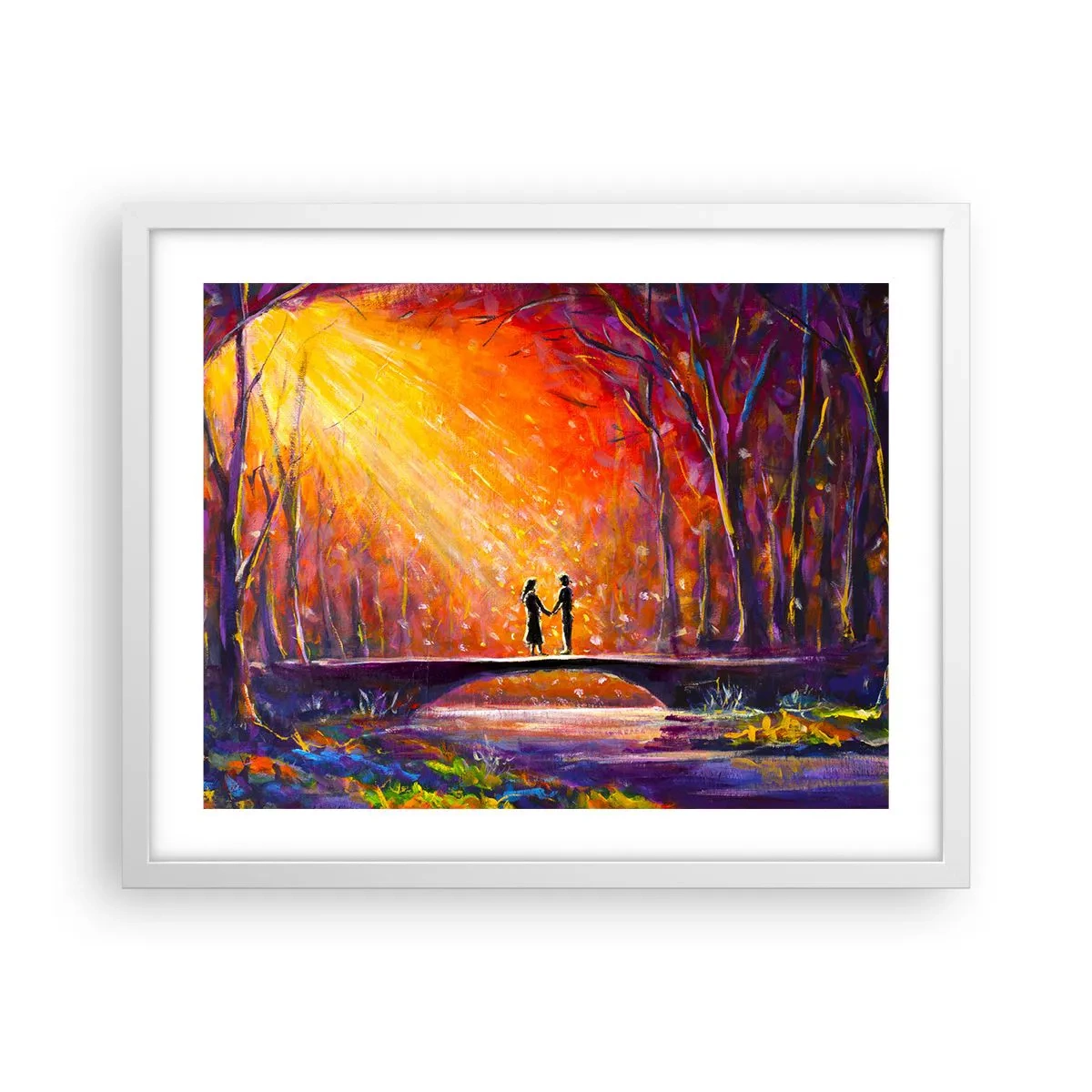 Plakát v bílém rámu - Nebe je taky miluje - 50x40 cm