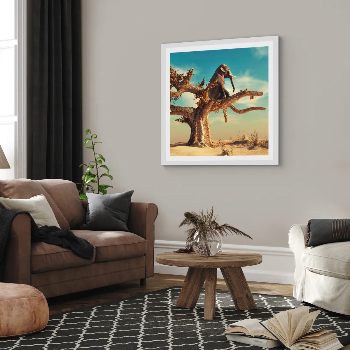 Plakát v bílém rámu - Nový úhel pohledu - 40x40 cm