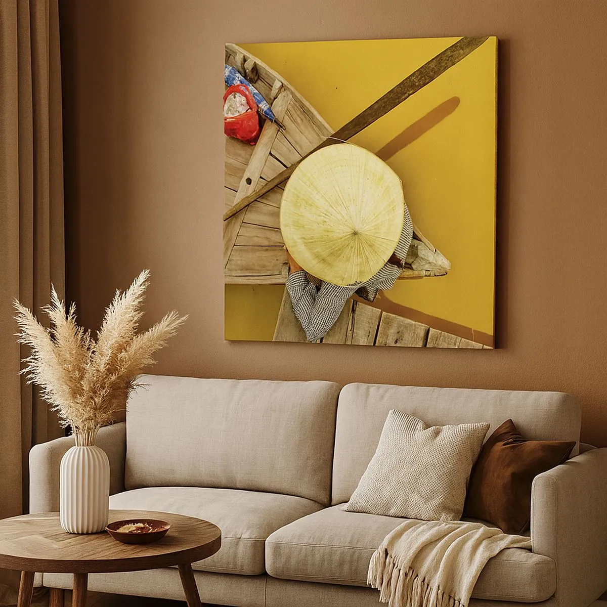 Obraz na plátně - Život na žluté řece - 30x30 cm