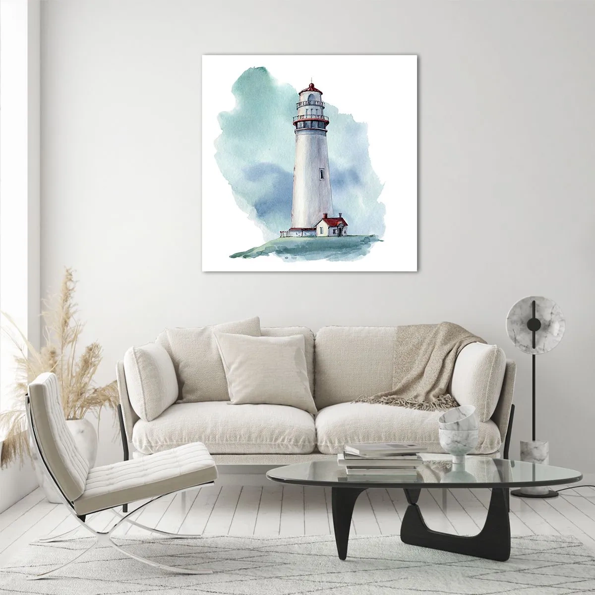 Obraz na skle - Něžná sestra blankytu - 50x50 cm