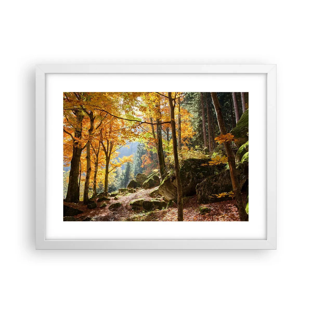 Plakát v bílém rámu - Čas na odpočinek - 40x30 cm