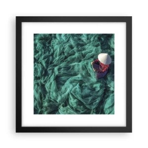 Plakát v černém rámu - V moři sítí - 30x30 cm