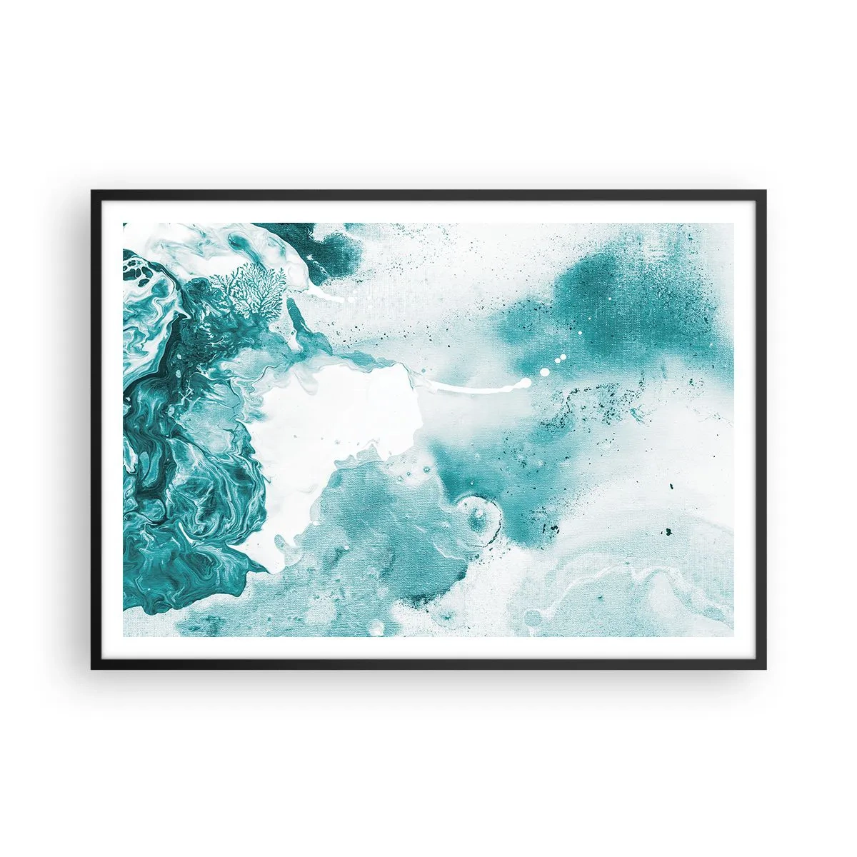 Plakát v černém rámu - Povodí modré - 100x70 cm