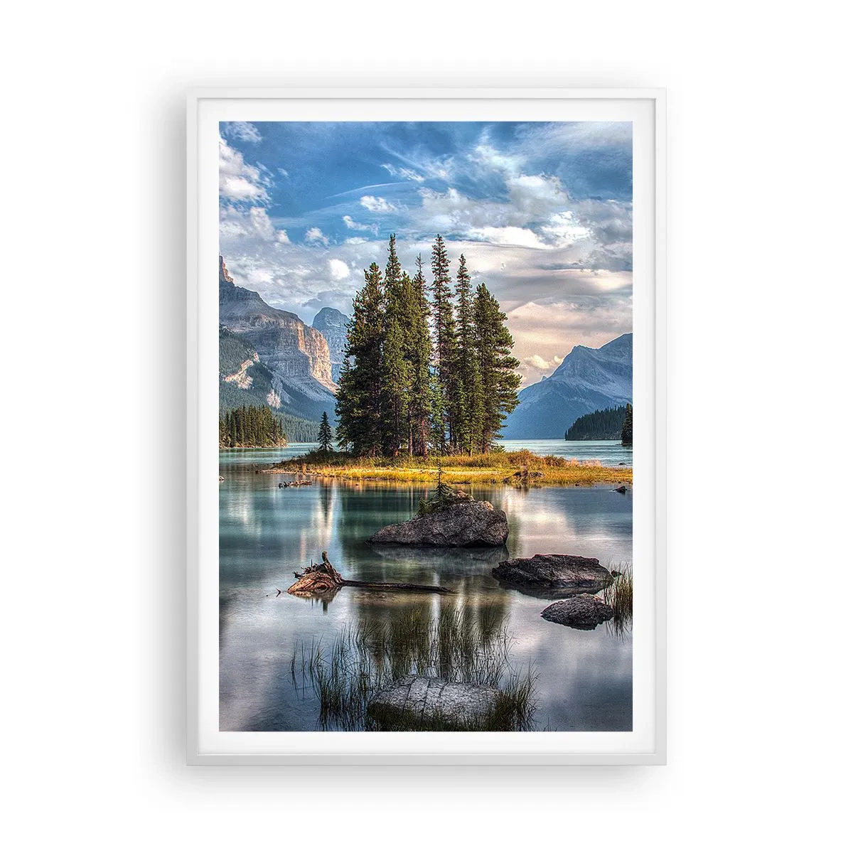Plakát v bílém rámu - U velké a čisté vody… - 70x100 cm