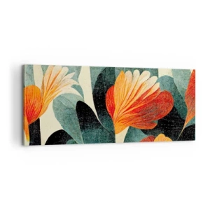 Obraz na plátně - Tropické horko a chlad zeleně - 100x40 cm