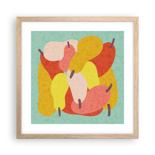 Plakát v rámu světlý dub - Ochutnejte letní slunce - 40x40 cm