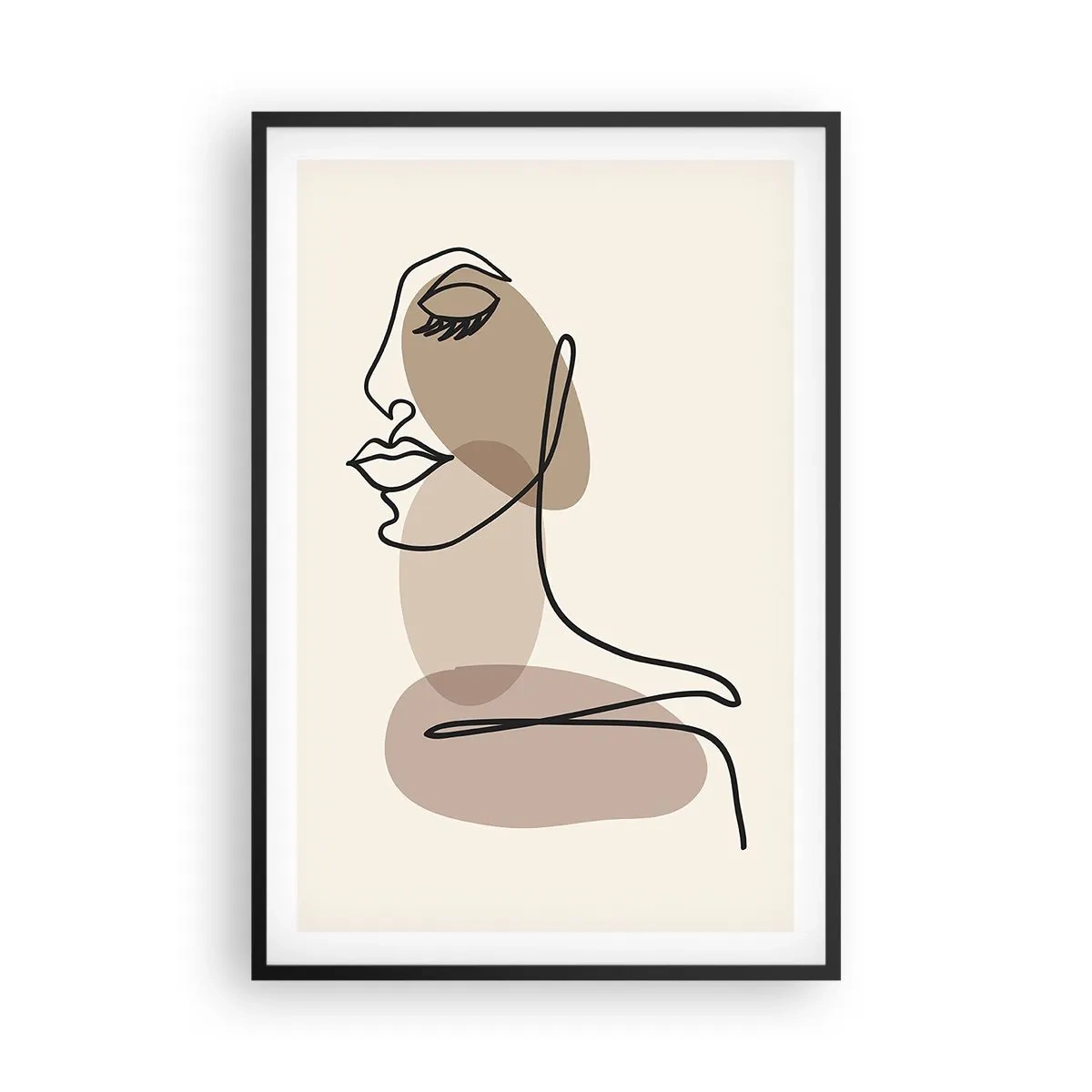 Plakát v černém rámu - Určitá linie krásy - 61x91 cm