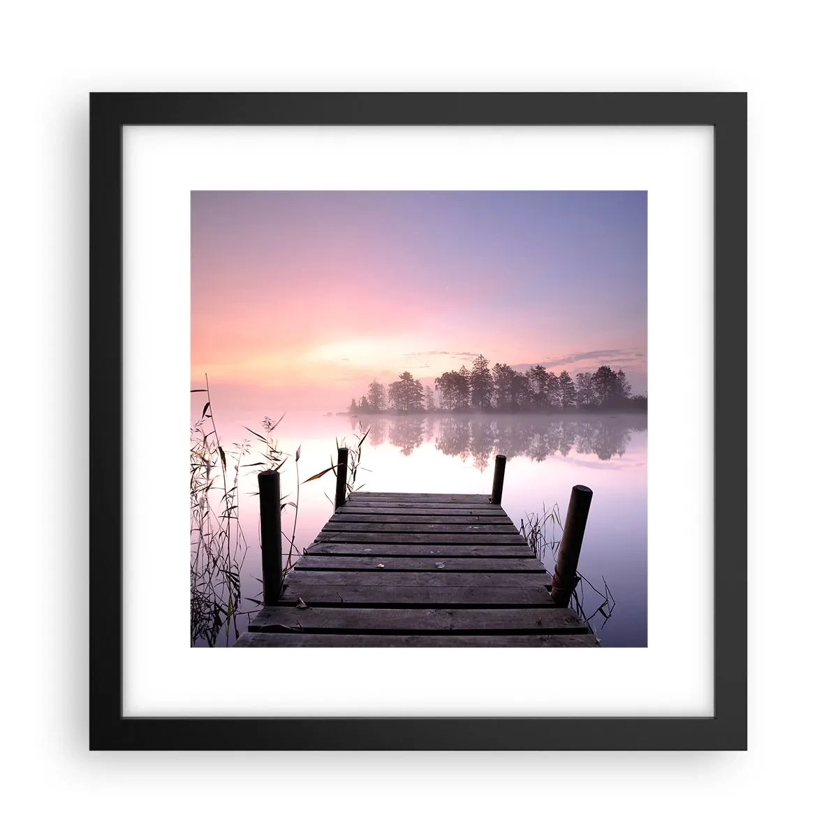 Plakát v černém rámu - Z liliové mlhy… - 30x30 cm