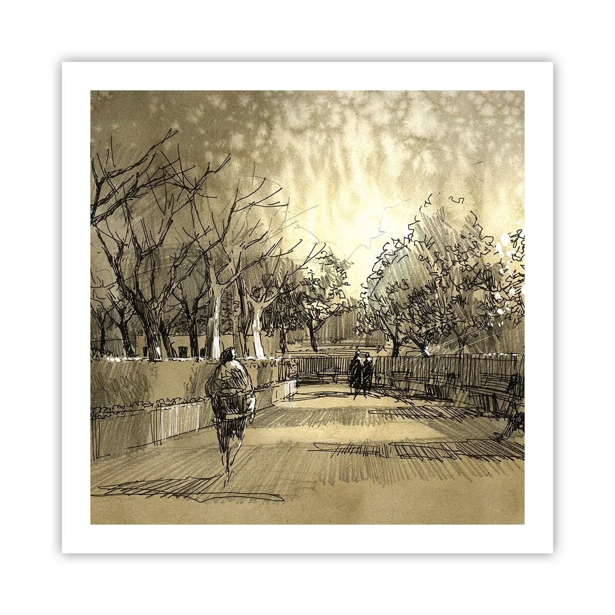 Plakát - Pírkem zastavený okamžik - 60x60 cm