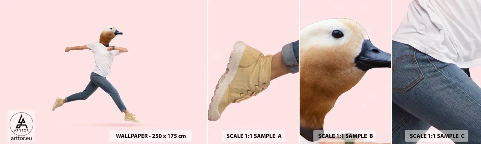 Fototapeta Vzorek Standard Eco - Špetka absurdity - Abstrakce, Muž, Minimalismus - 100x30 cm