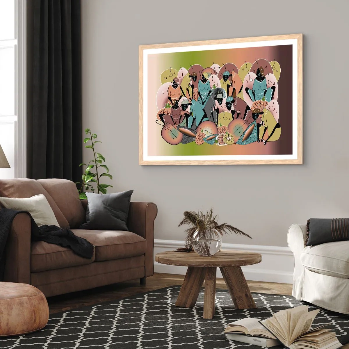 Plakát v rámu světlý dub - Blíží se velký svátek - 100x70 cm