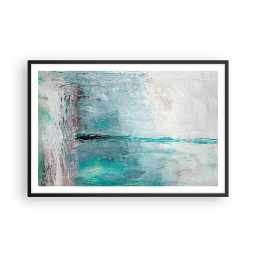 Plakát v černém rámu - Horizontálně v modři - 91x61 cm