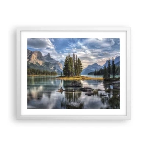 Plakát v bílém rámu - U velké a čisté vody… - 50x40 cm