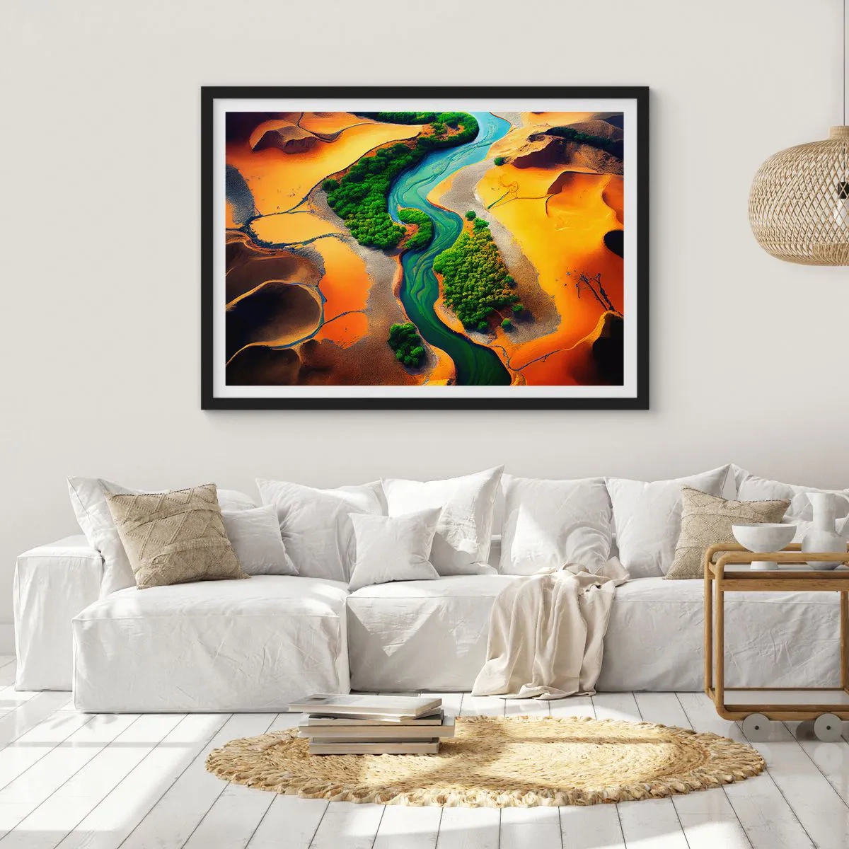 Plakát v černém rámu - Životodárná řeka - 70x50 cm