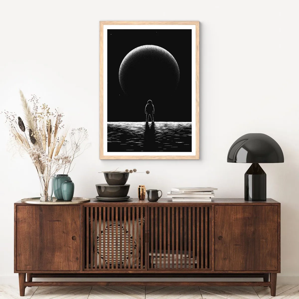 Plakát v rámu světlý dub - Tváři v tvář - 70x100 cm