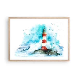 Plakát v rámu světlý dub - Jednota živlů - 70x50 cm