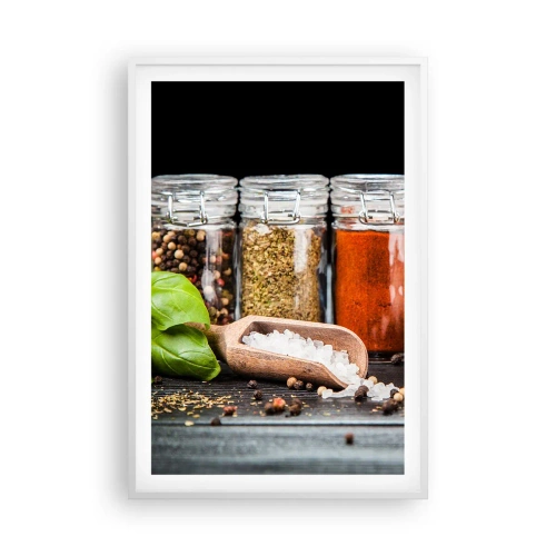 Plakát v bílém rámu - Aby měl život chuť - 61x91 cm