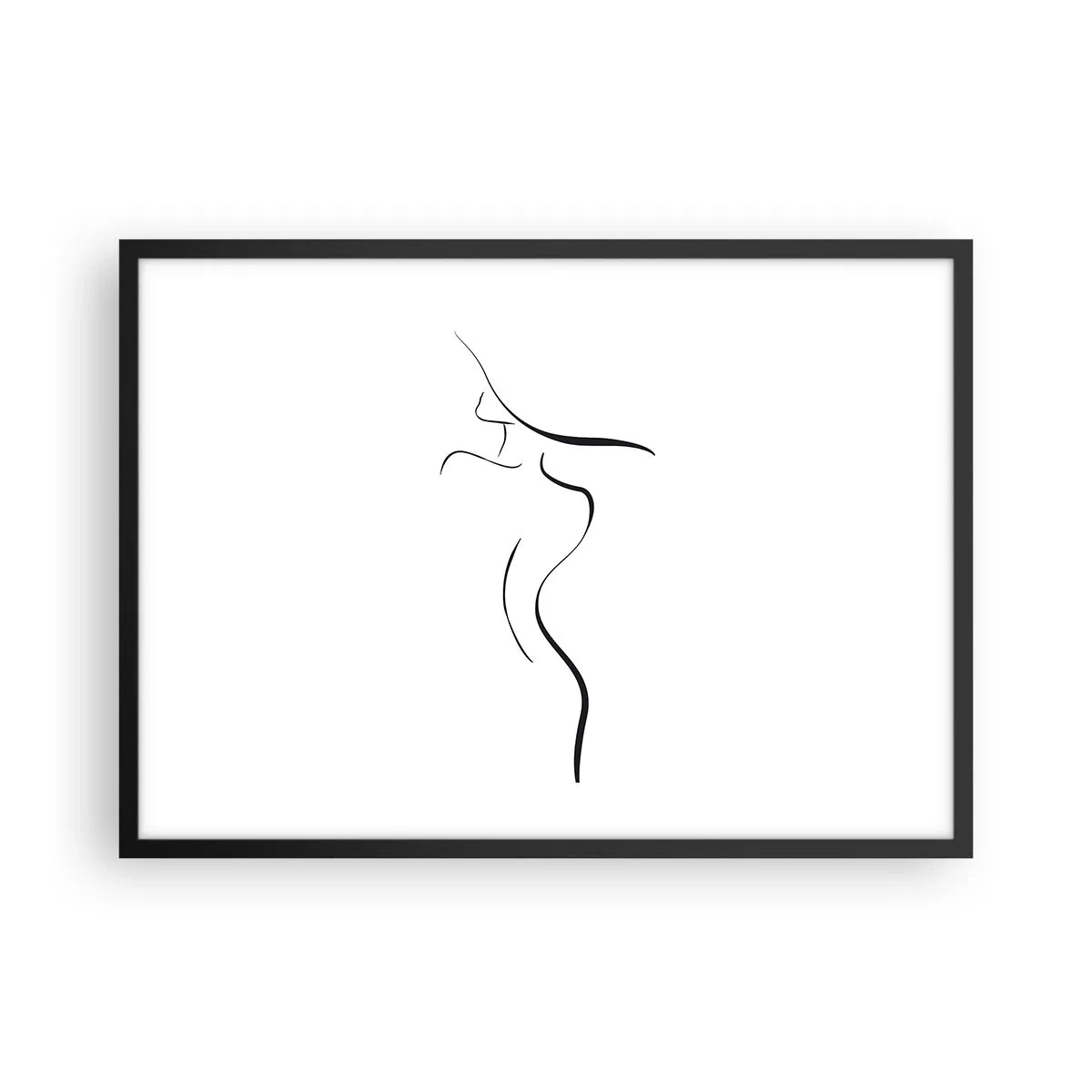 Plakát v černém rámu - Nepolapitelná jako vlna - 70x50 cm