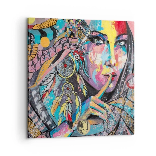 Obraz na plátně - Mlč, než pochopíš - 60x60 cm