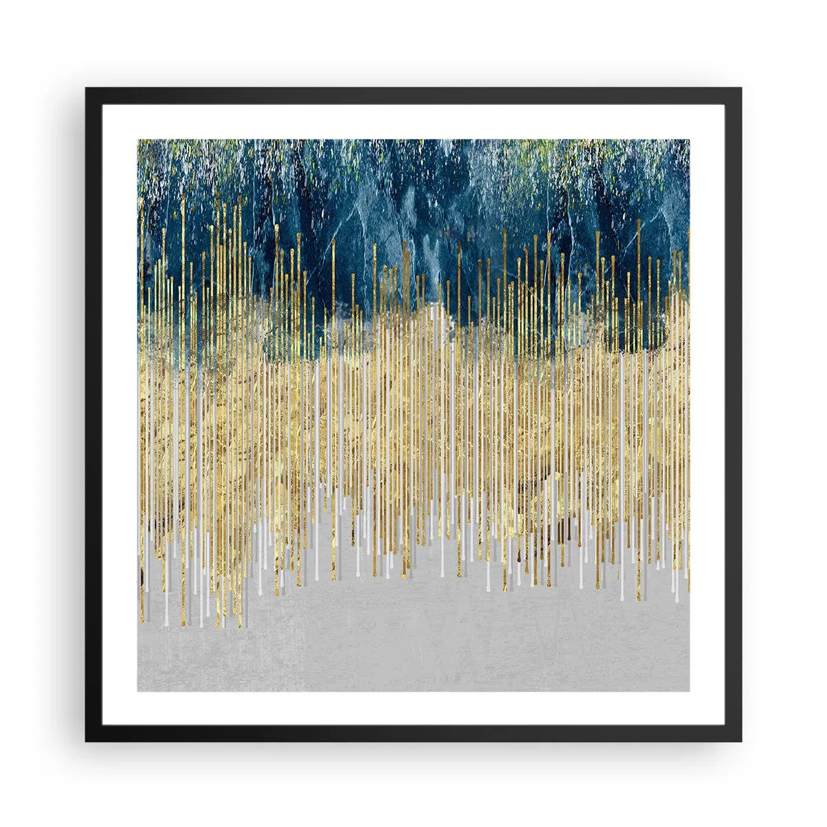 Plakát v černém rámu - Zlacená hranice - 60x60 cm