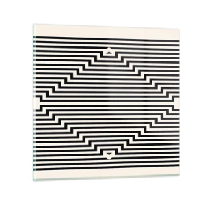 Obraz na skle - Geometrická iluze - 30x30 cm