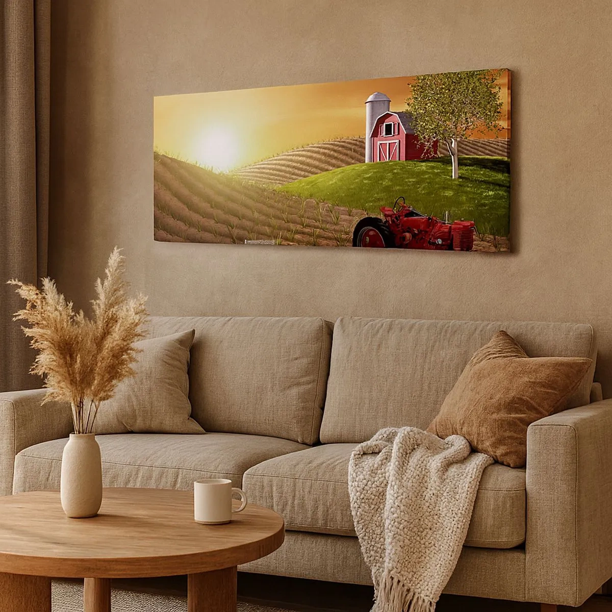 Obraz na plátně - Farma jako z pohádky - 100x40 cm