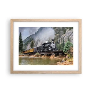 Plakát v rámu světlý dub - Kampak? Kam? - 40x30 cm