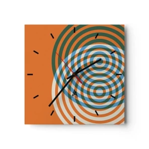 Nástěnné hodiny - Abstraktní kruhová variace - 30x30 cm