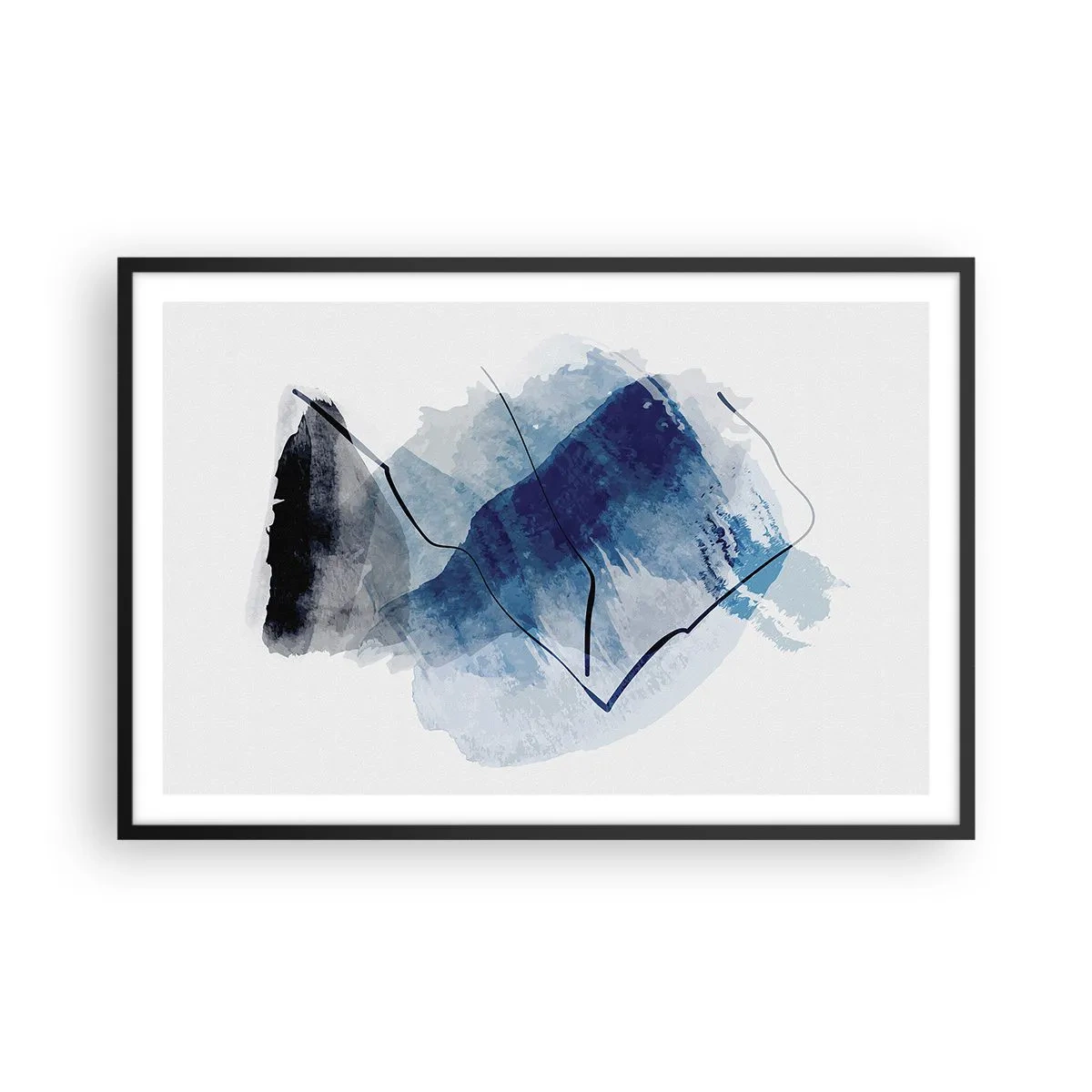 Plakát v černém rámu - Ledová hora - 91x61 cm