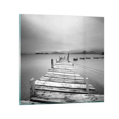 Obraz na skle - Za horami, za moři - 50x50 cm