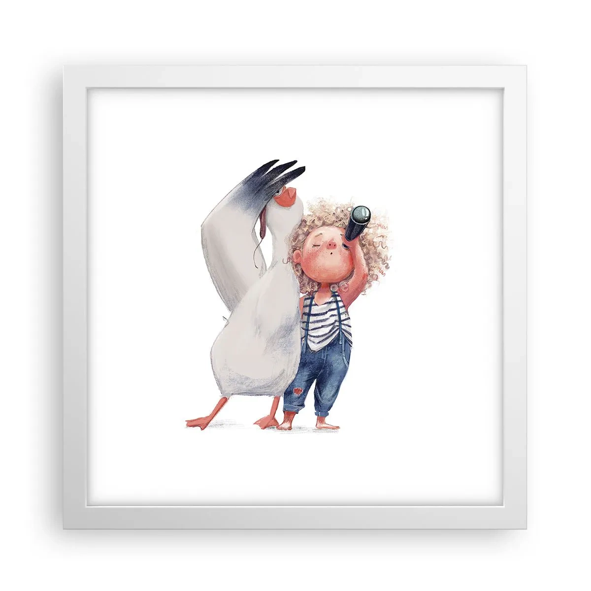 Plakát v bílém rámu - Plán na skvělou cestu - 30x30 cm