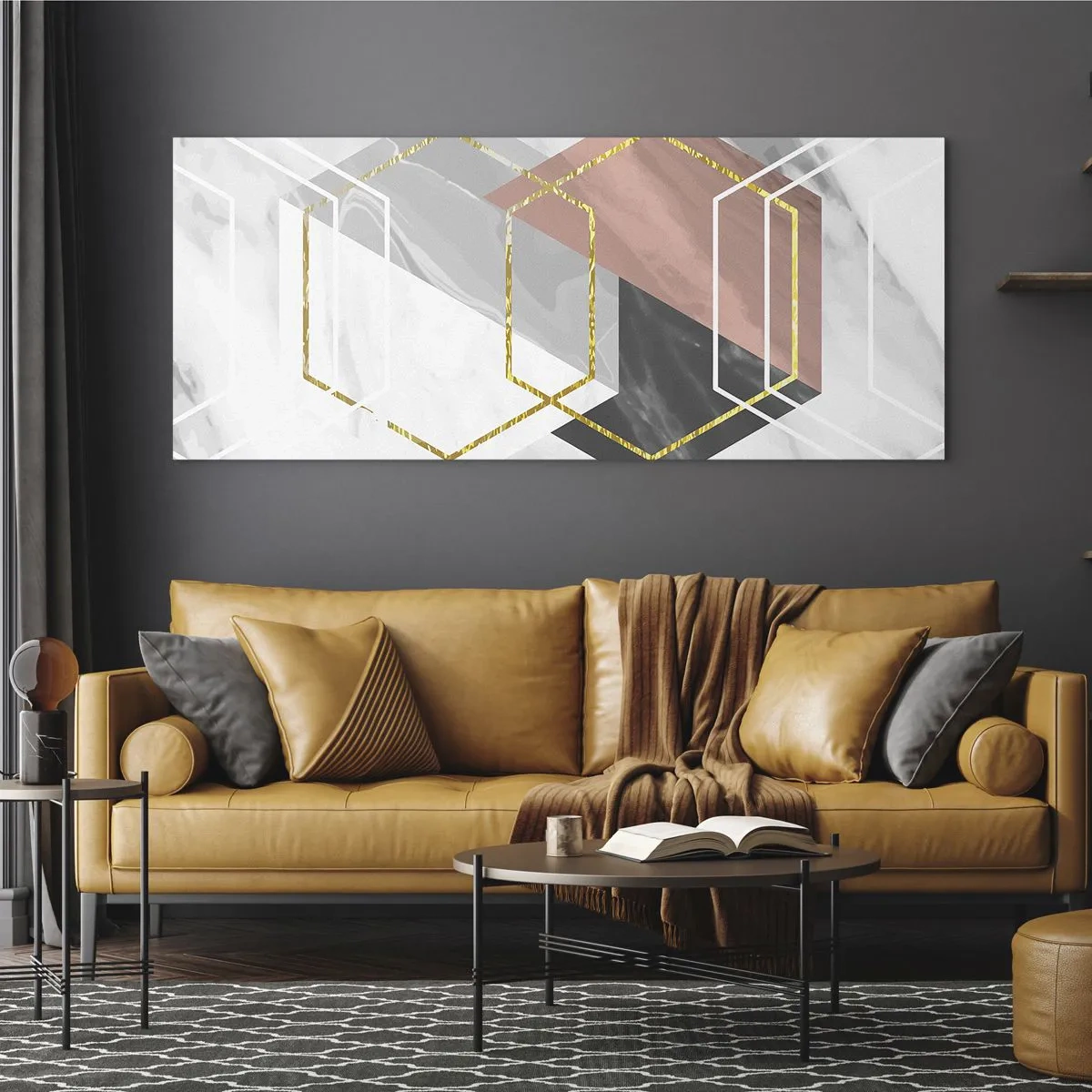 Obraz na skle - Řetězová kompozice - 120x50 cm