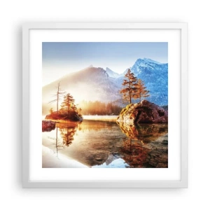 Plakát v bílém rámu - Příroda v novém světle - 40x40 cm