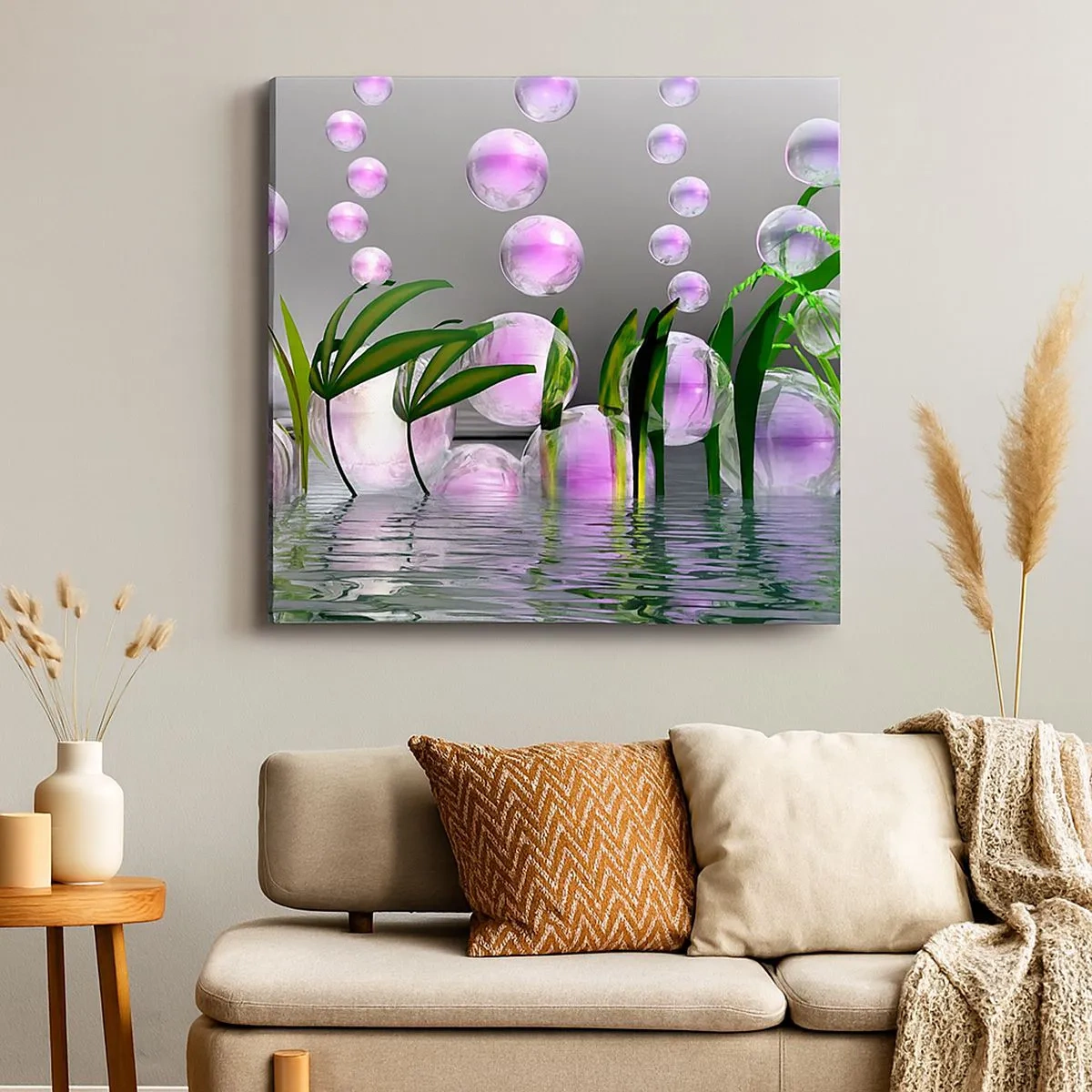 Obraz na plátně - Reflexní kompozice lehkosti a života - 30x30 cm