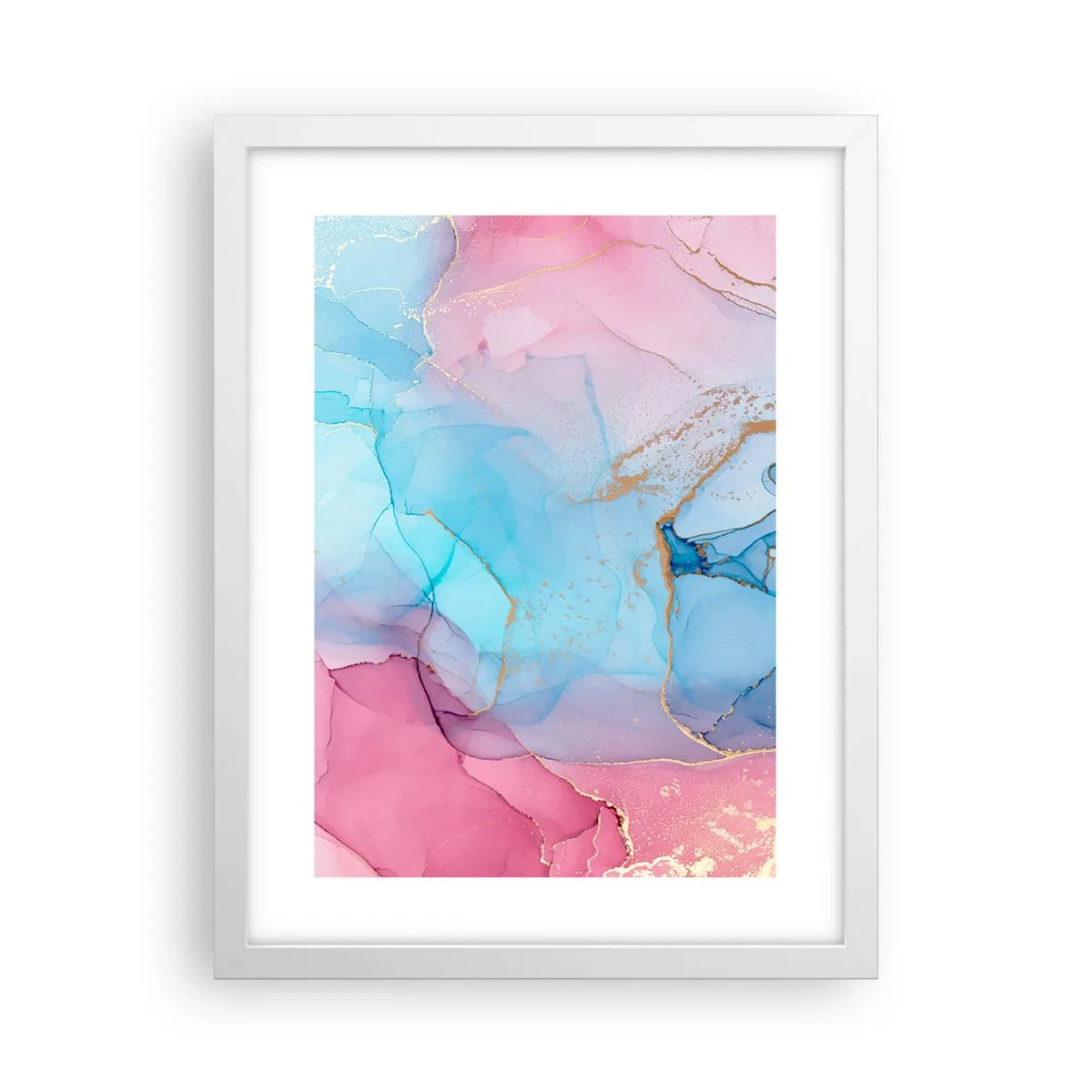 Plakát v bílém rámu - Setkávání a prolínání - 30x40 cm