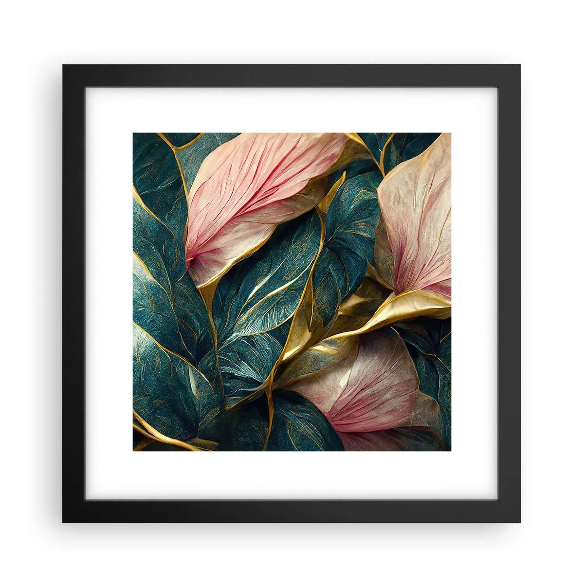 Plakát v černém rámu - Přirozená elegance a styl - 30x30 cm