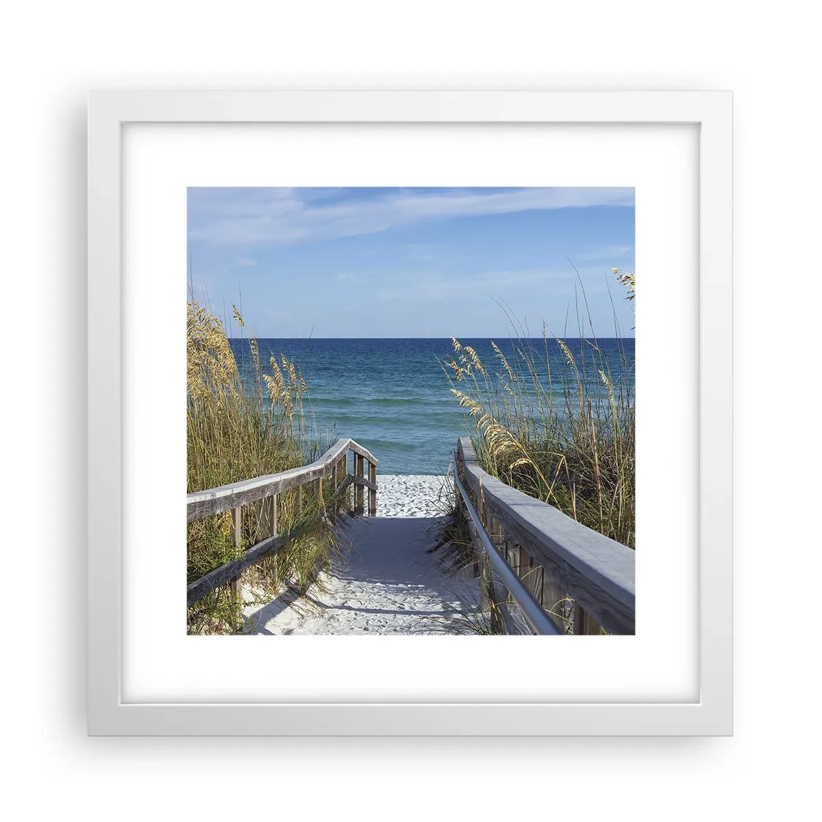 Plakát v bílém rámu - Na slunci, ve větru - 30x30 cm