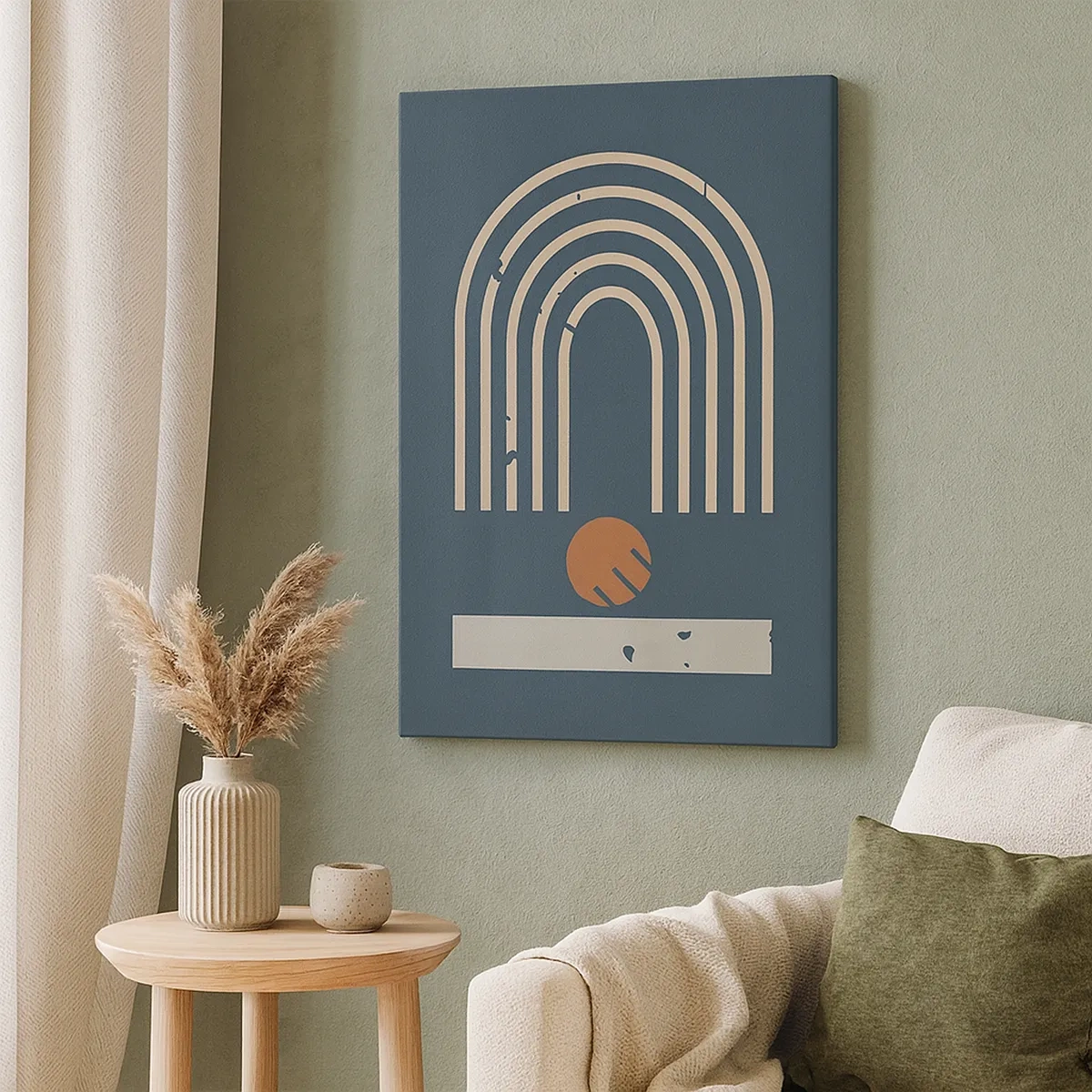 Obraz na plátně - Geometrie v námořnické modři - 50x70 cm