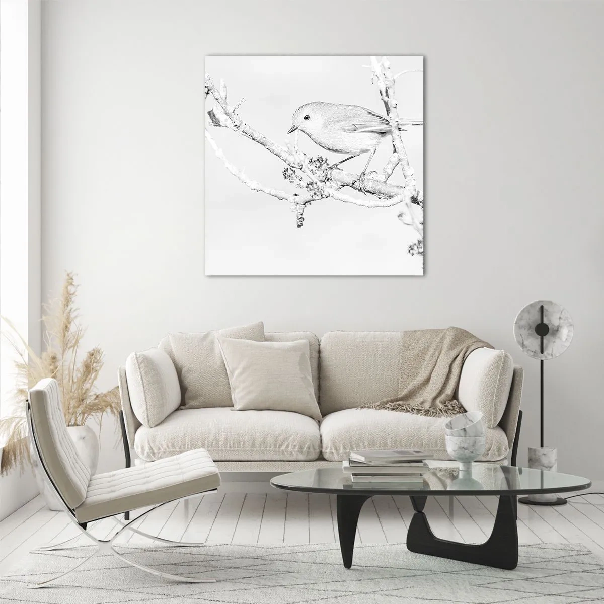 Obraz na skle - Zimní ráno - 60x60 cm