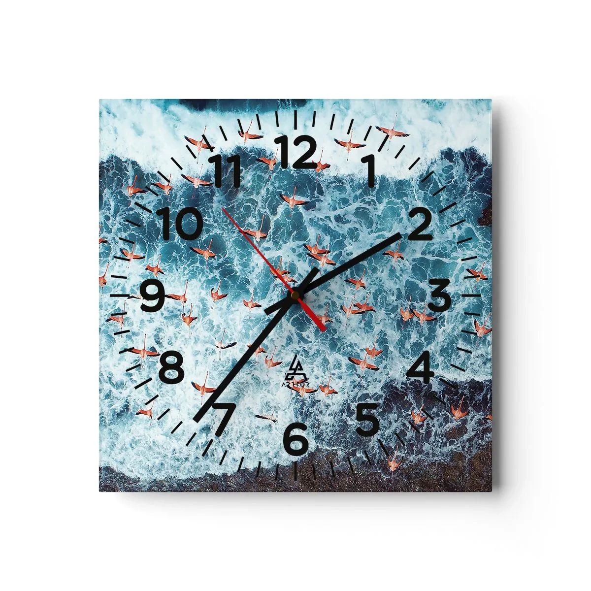 Nástěnné hodiny - Přímořský průvod - 40x40 cm