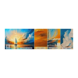 Vzor Fototapety Premium Sand - Plavba ve zlatě - Krajina, Námořní, Plachetnice - 100x30 cm