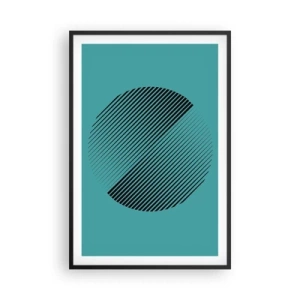Plakát v černém rámu - Kruh – geometrická variace - 61x91 cm