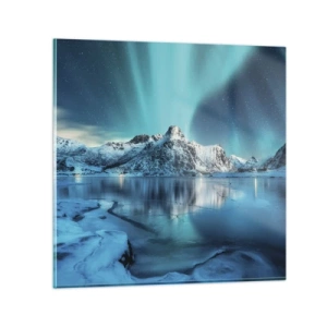 Obraz na skle - Noc plná světla - 30x30 cm