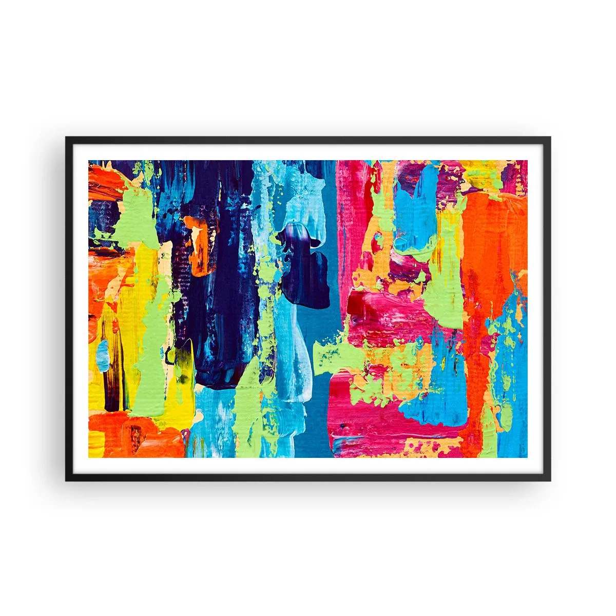 Plakát v černém rámu - Život je krásný! - 100x70 cm