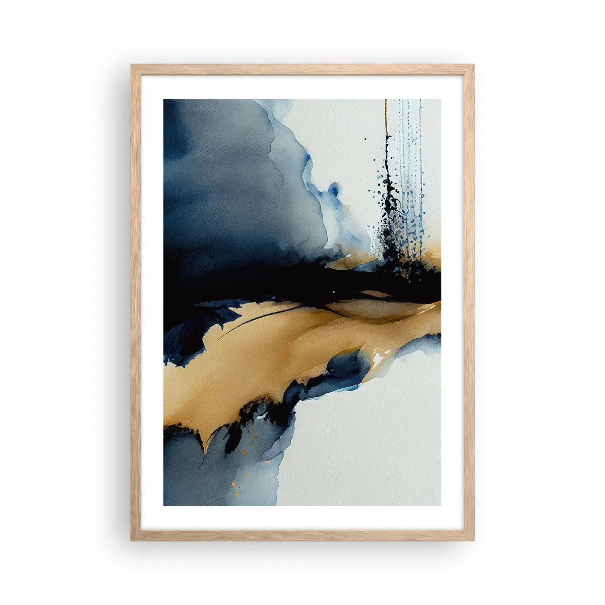 Plakát v rámu světlý dub - Za závojem - 50x70 cm